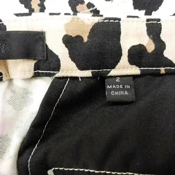 atm Leopard Print Ankle Crop Slim Pants Size 2 - Picture 13 of 14